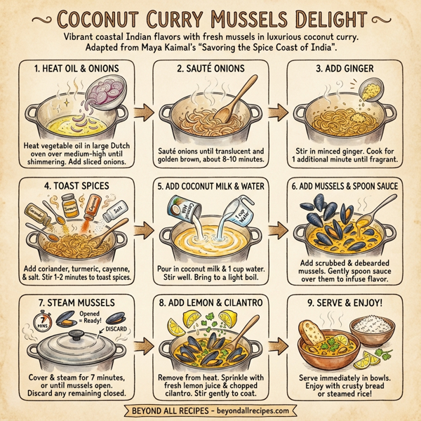 Coconut Curry Mussels Delight instructions