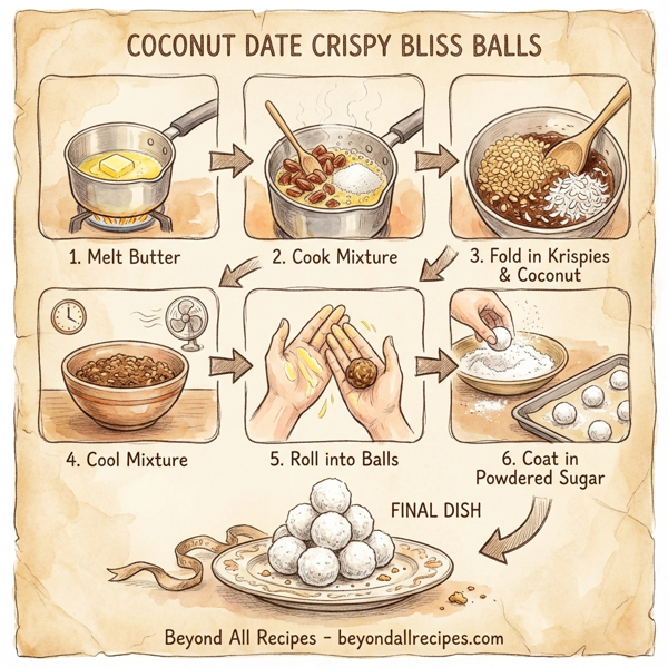 Coconut Date Crispy Bliss Balls instructions