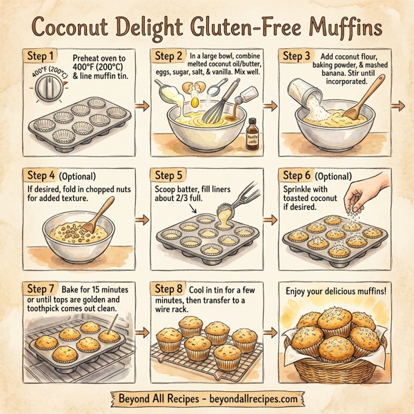 Coconut Delight Gluten-Free Muffins instructions
