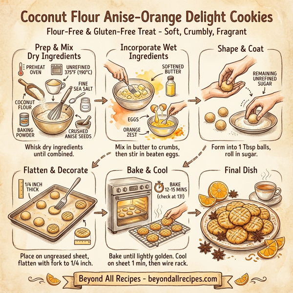Coconut Flour Anise-Orange Delight Cookies instructions