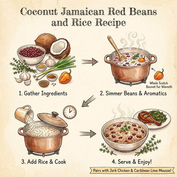 Coconut Jamaican Red Beans and Rice instructions