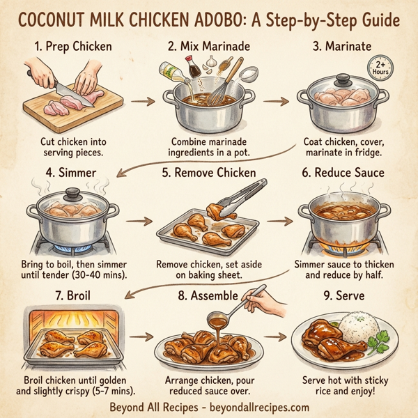 Coconut Milk Chicken Adobo instructions