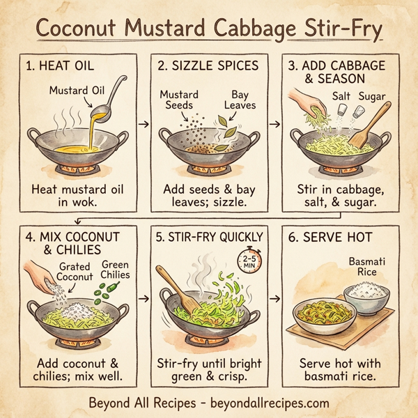 Coconut Mustard Cabbage Stir-Fry instructions
