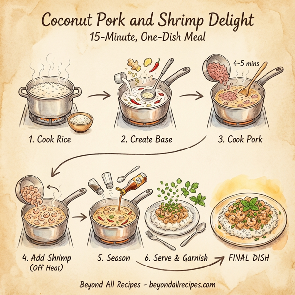 Coconut Pork and Shrimp Delight instructions