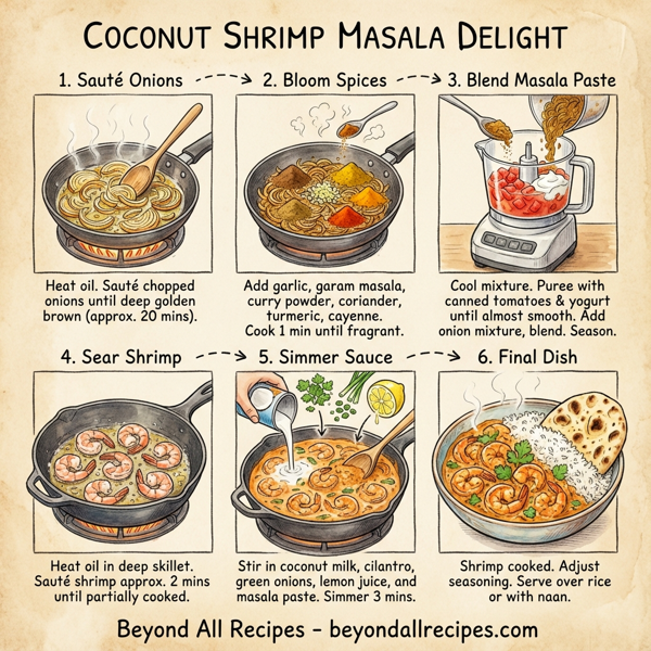 Coconut Shrimp Masala Delight instructions
