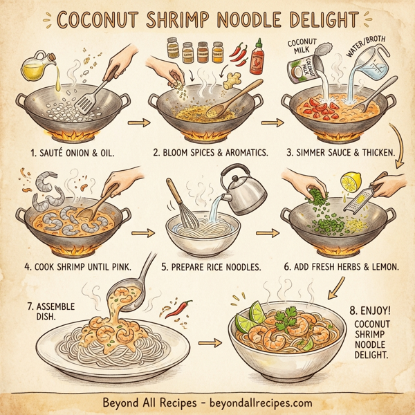 Coconut Shrimp Noodle Delight instructions