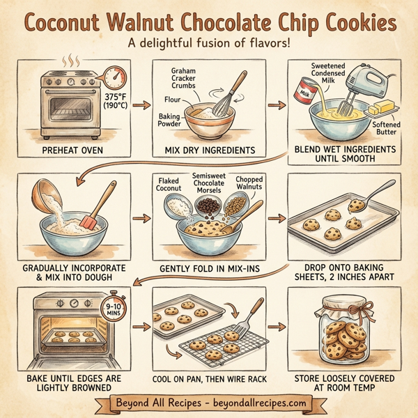 Coconut Walnut Chocolate Chip Cookies instructions