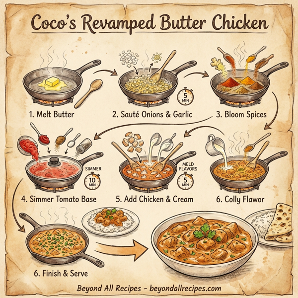 Coco's Revamped Butter Chicken instructions