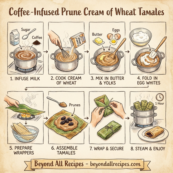 Coffee-Infused Prune Cream of Wheat Tamales instructions