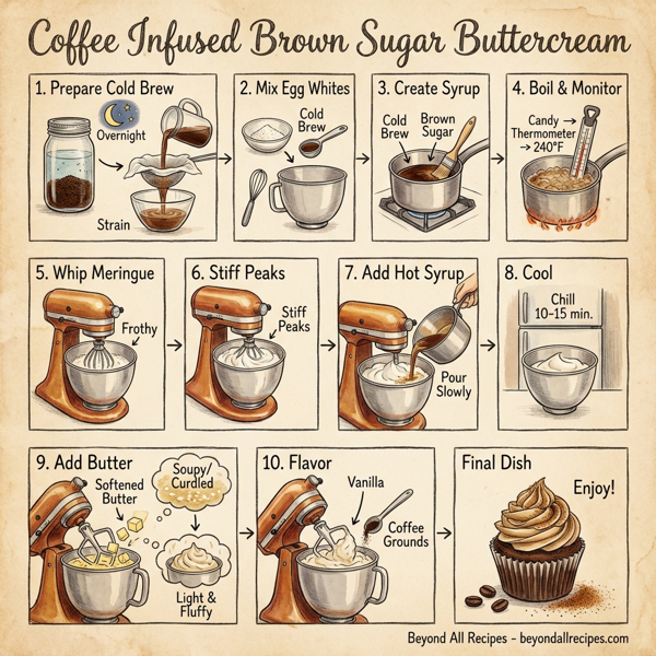 Coffee Infused Brown Sugar Buttercream instructions