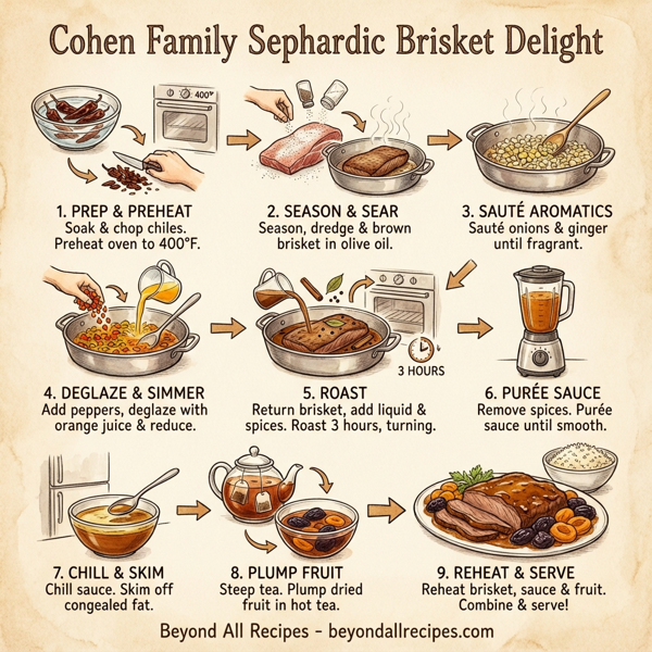 Cohen Family Sephardic Brisket Delight instructions