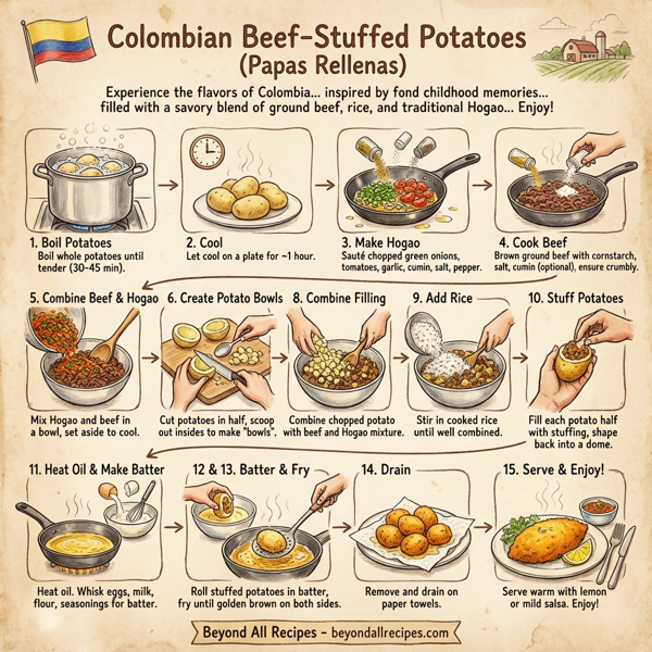 Colombian Beef-Stuffed Potatoes (Papas Rellenas) instructions