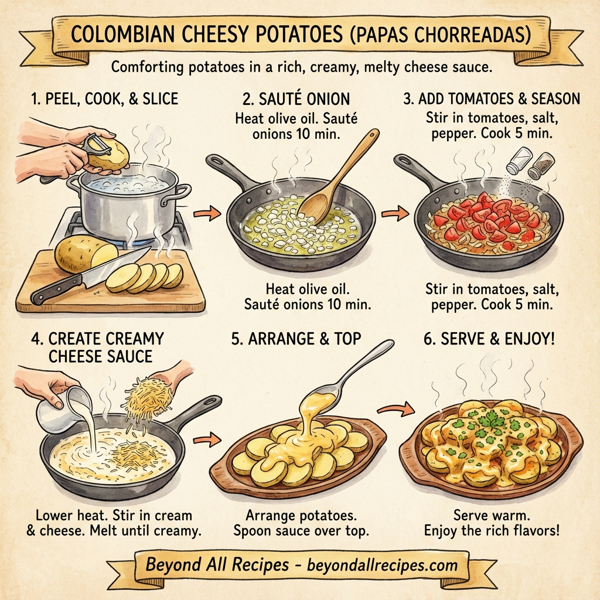 Colombian Cheesy Potatoes (Papas Chorreadas) instructions