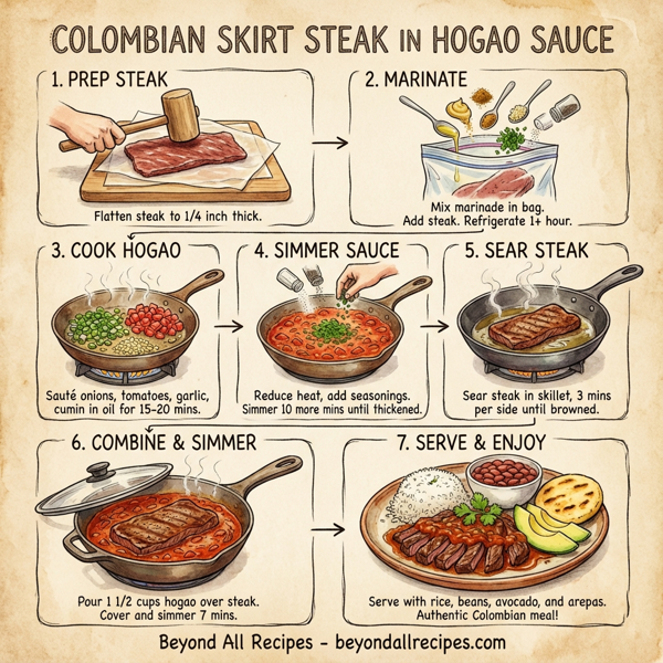 Colombian Skirt Steak in Hogao Sauce instructions