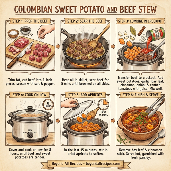 Colombian Sweet Potato and Beef Stew instructions