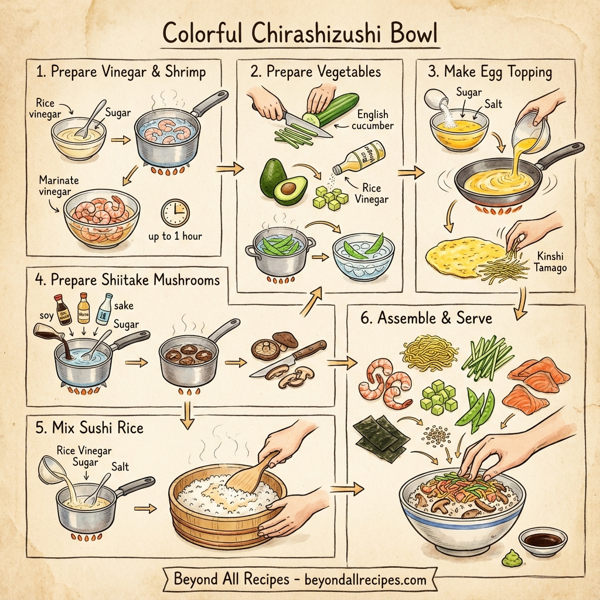Colorful Chirashizushi Bowl instructions