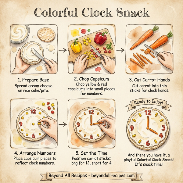 Colorful Clock Snack instructions