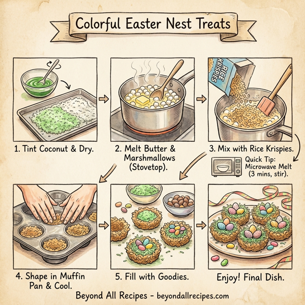 Colorful Easter Nest Treats instructions