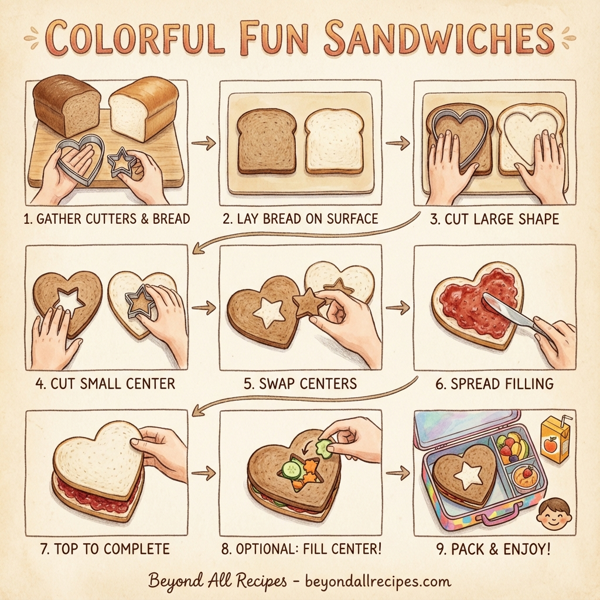 Colorful Fun Sandwiches instructions