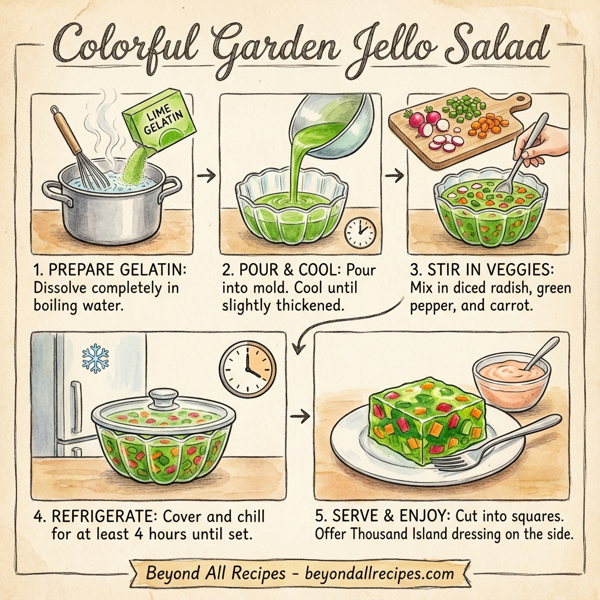 Colorful Garden Jello Salad instructions