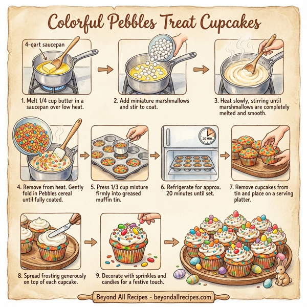Colorful Pebbles Treat Cupcakes instructions