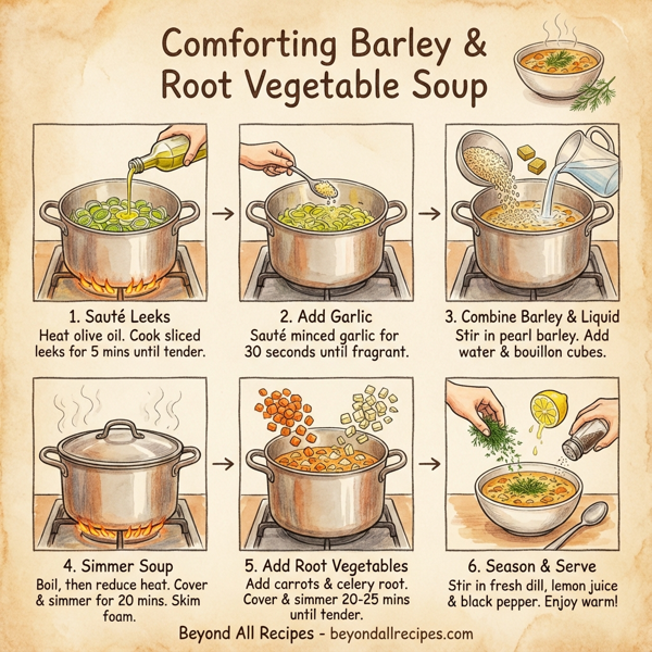 Comforting Barley & Root Vegetable Soup instructions