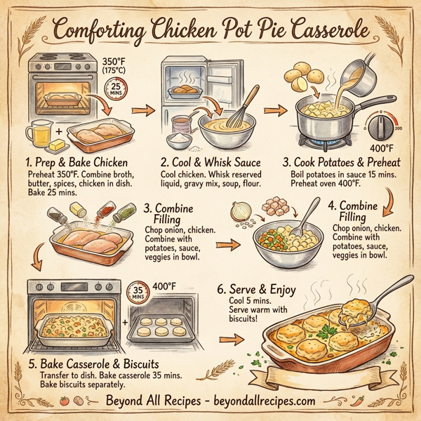 Comforting Chicken Pot Pie Casserole instructions