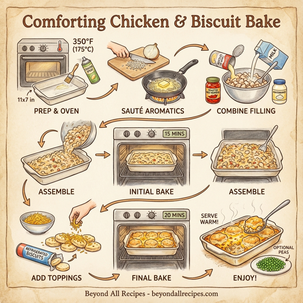 Comforting Chicken & Biscuit Bake instructions