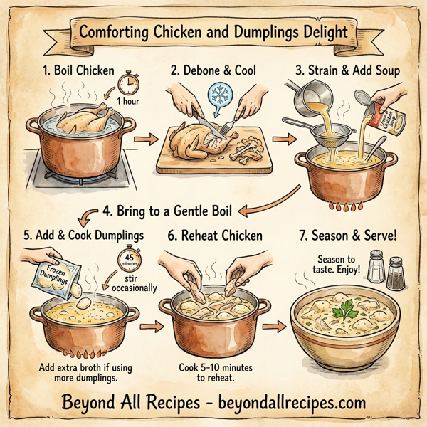 Comforting Chicken and Dumplings Delight instructions