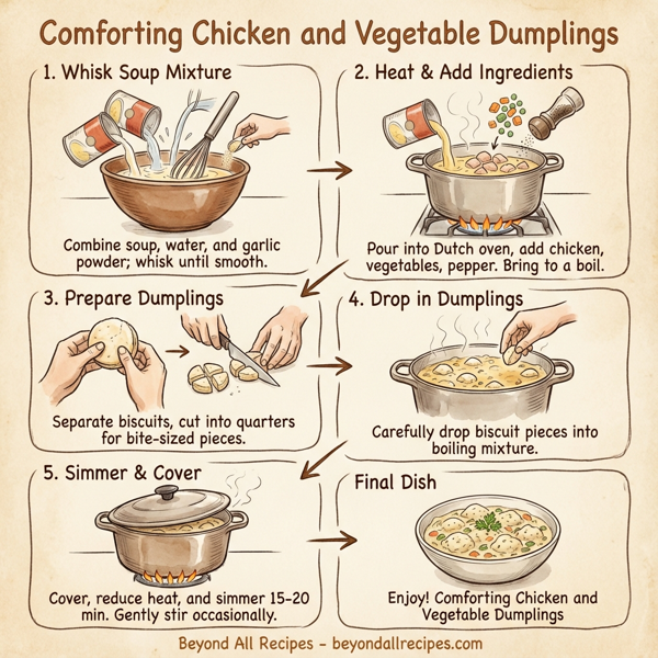 Comforting Chicken and Vegetable Dumplings instructions