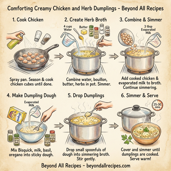 Comforting Creamy Chicken and Herb Dumplings instructions