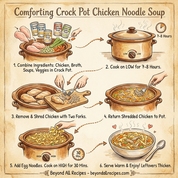 Comforting Crock Pot Chicken Noodle Soup instructions