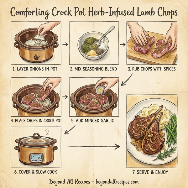Comforting Crock Pot Herb-Infused Lamb Chops instructions