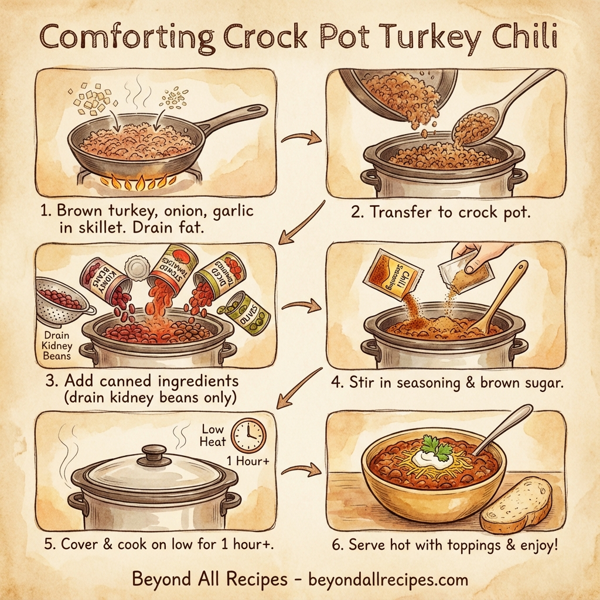 Comforting Crock Pot Turkey Chili instructions