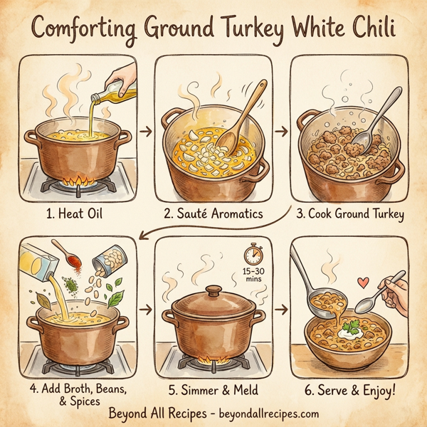 Comforting Ground Turkey White Chili instructions