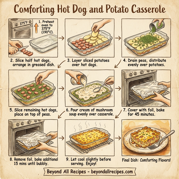 Comforting Hot Dog and Potato Casserole instructions