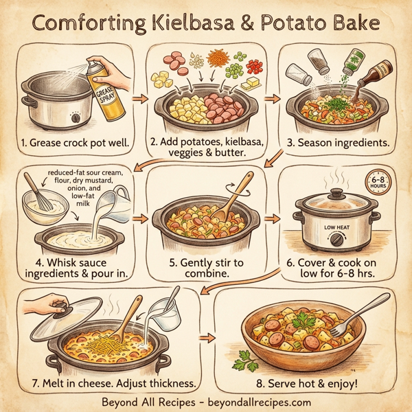Comforting Kielbasa & Potato Bake instructions