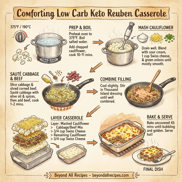Comforting Low Carb Keto Reuben Casserole instructions