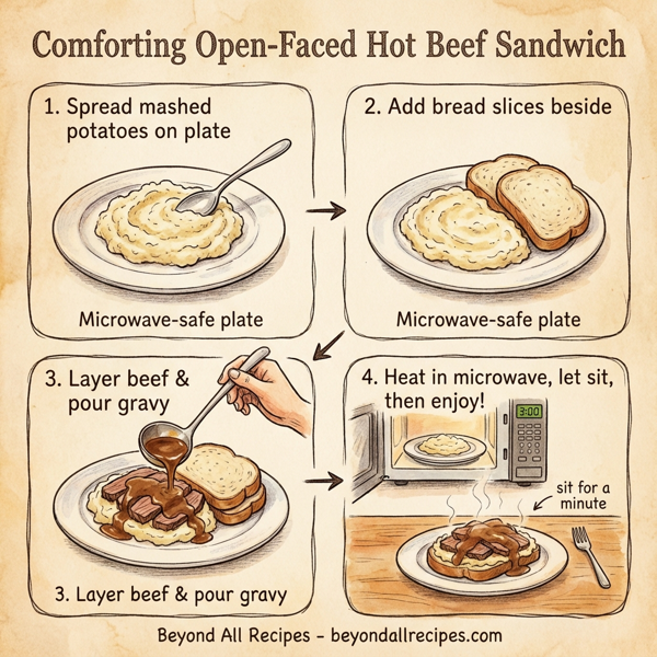 Comforting Open-Faced Hot Beef Sandwich instructions