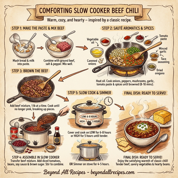 Comforting Slow Cooker Beef Chili instructions