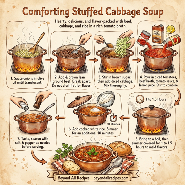 Comforting Stuffed Cabbage Soup instructions