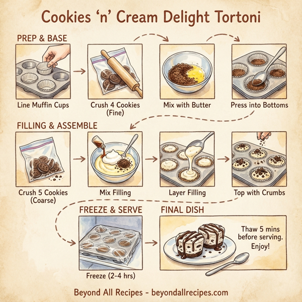 Cookies 'n' Cream Delight Tortoni instructions
