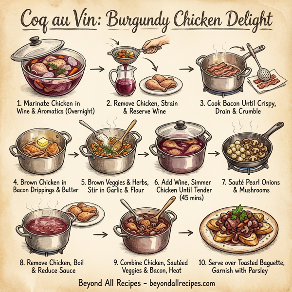 Coq au Vin: Burgundy Chicken Delight instructions