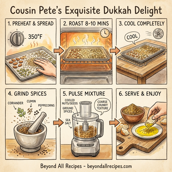 Cousin Pete's Exquisite Dukkah Delight instructions