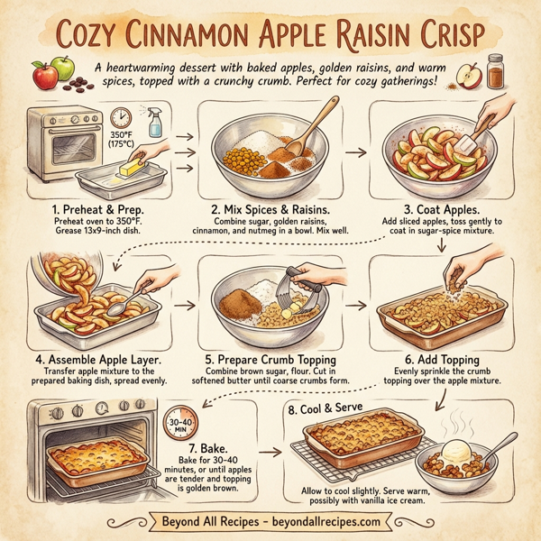 Cozy Cinnamon Apple Raisin Crisp instructions