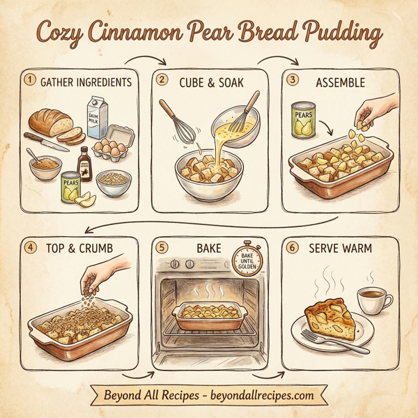 Cozy Cinnamon Pear Bread Pudding instructions