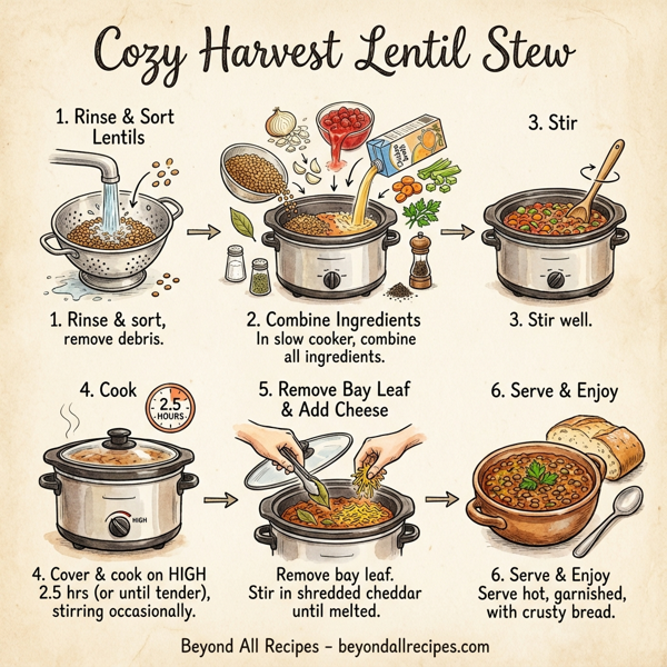 Cozy Harvest Lentil Stew instructions