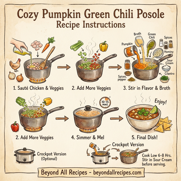 Cozy Pumpkin Green Chili Posole instructions
