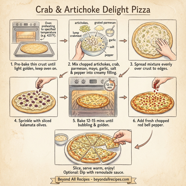 Crab & Artichoke Delight Pizza instructions