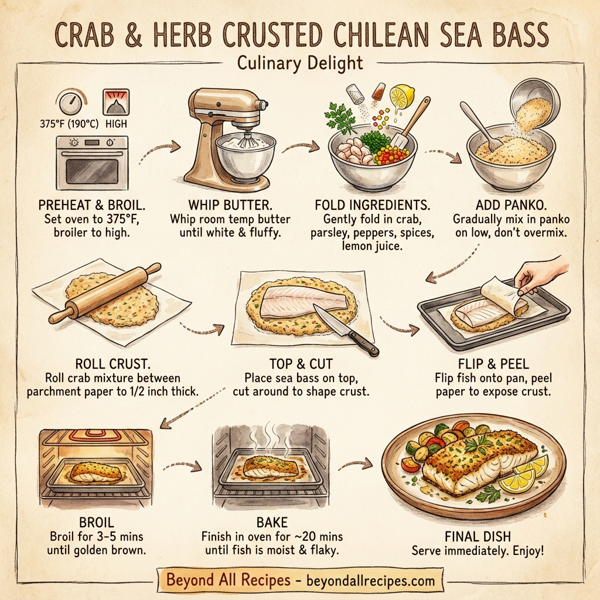 Crab & Herb Crusted Chilean Sea Bass instructions